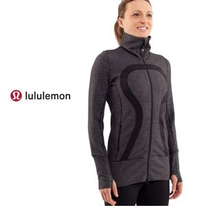 Lululemon Define Jacket Heathered Gray Black Size 10 Full Zip